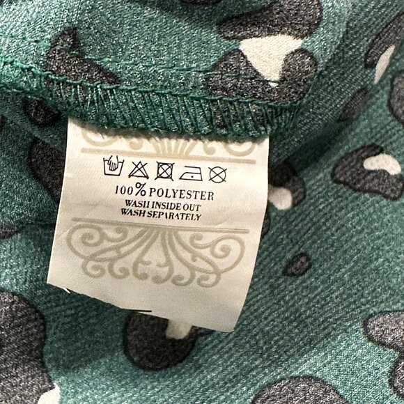 NEVER FULLY DRESSED Georgia Mini Dress - EUC - Small - green leopard -‎ ruffles - Picture 9 of 9